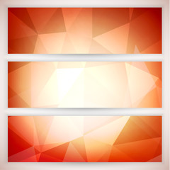 Wall Mural - abstract geometric triangular banners set