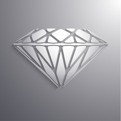 Wall Mural - abstract diamond shaped paper 3d icon - eps10 vector
