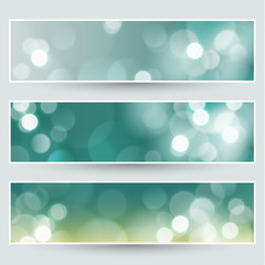 Wall Mural - defocused lights backgrounds set