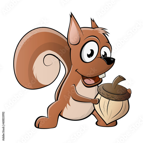 eichhörnchen lustig cartoon Stock-Vektorgrafik | Adobe Stock