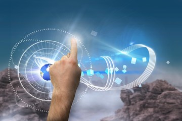 Poster - Composite image of hand pointing