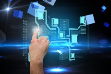Poster - Composite image of hand pointing