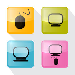 Poster - computer icons set