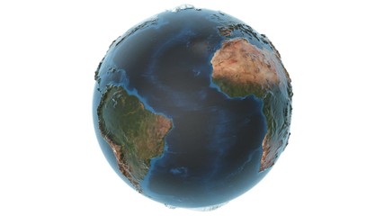 animated earth with detailed terrain /w alpha and also loopable
