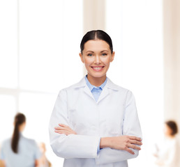 Sticker - smiling female doctor