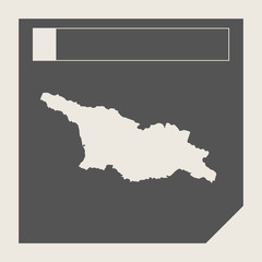 Naklejka na meble Grunge state of Illinois flag map