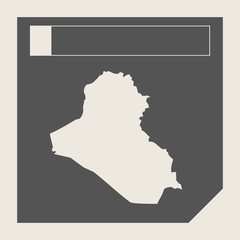 Naklejka na meble Iraq map button