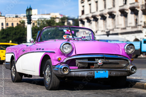 Obraz w ramie Karibik Kuba Oldtimer in Havanna