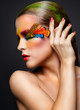 © Serg Zastavkin - Woman with fashion feather eyelashes make-up