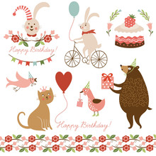Illustrations And Graphic Elements For Greeting Cards