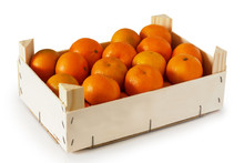 Wooden Box Filled With Tangerines