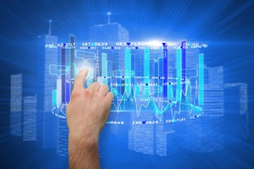 Aufkleber - Composite image of hand pointing
