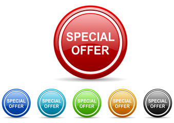 Poster - special offer icon vector set