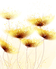 Vector Background With Yellow Flowers