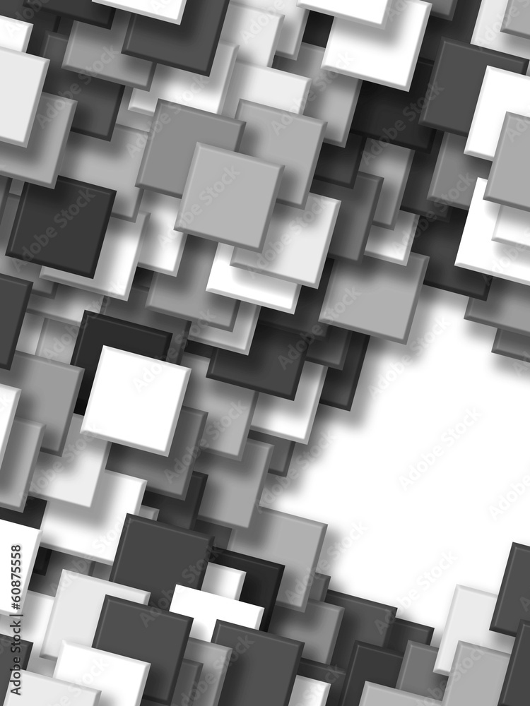 background overlapping Squares black and white