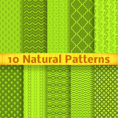 Wall Mural - natural vector seamless patterns (tiling)