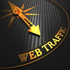 Poster - Web Traffic on Black and Golden Compass.