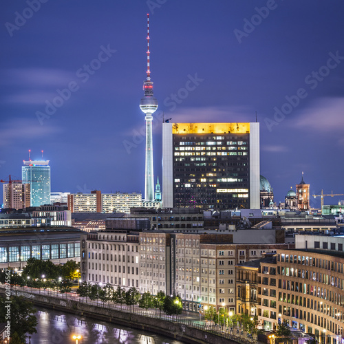 Obraz w ramie Berlin, Germany Cityscape