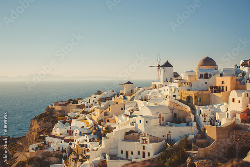 Nowoczesny obraz na płótnie unique Santorini architecture. Greece