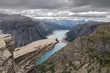 On the edge. Trolltunga, Norway.