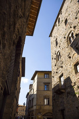 Wall Mural - Low angle view of a historical building in a old town