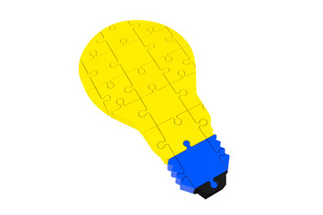 Aufkleber - Lightbulb of the puzzle