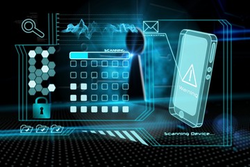 Aufkleber - Composite image of security interface