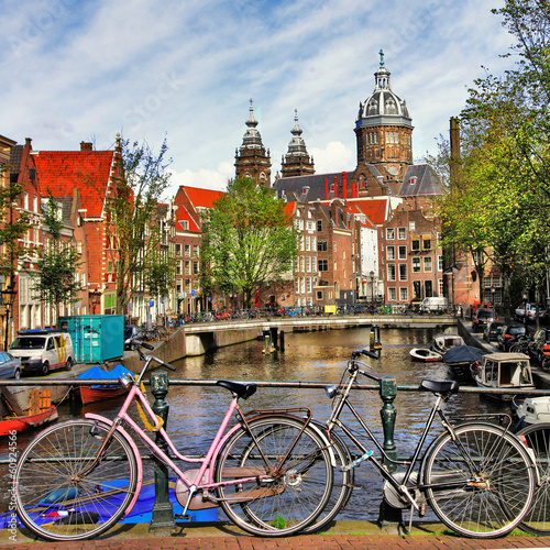 Dekoracja na wymiar  amsterdam-kanaly-i-rowery