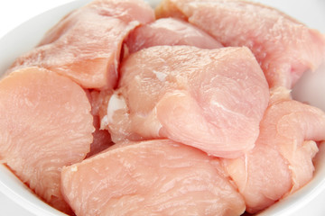 Raw turkey meat close up