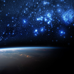 Wall Mural - earth and galaxy.