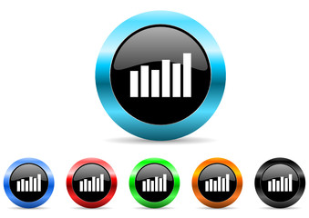 Fototapete - graph icon vector set
