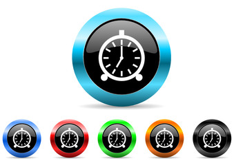 Poster - alarm icon vector set