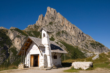 Sticker - Kapelle am Falzaregopass - Dolomiten - Alpen