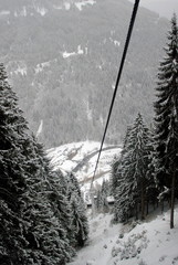 Wall Mural - Cableway in Pedrazzo, Dolomites, Italy