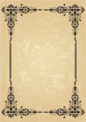 Wall Mural - Vintage ornament frame