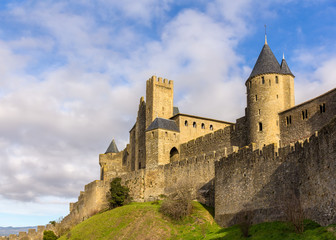 Canvas Print - Carcassonne town walls - France, Languedoc-Roussillon