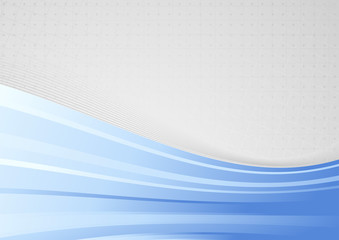 Wall Mural - abstract background with blue waves - folder template