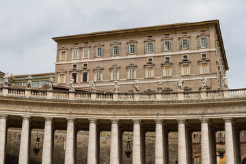 Buildings in Vatican, the Holy See within Rome, Italy. Part of S