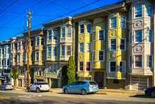 Colorful Victorian Homes In San Francisco,