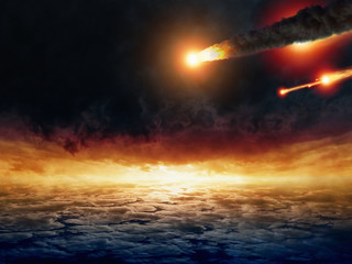 Wall Mural - asteroid impact