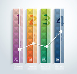 Wall Mural - Modern geometric graph Design infographic template.