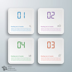 Wall Mural - infographics vector background 4-step process square