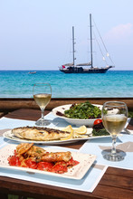 Lunch For Two By The Sea