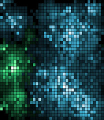 Aufkleber - Abstract pattern of green and blue mosaics