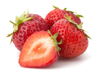 Garden strawberry isolated on white background