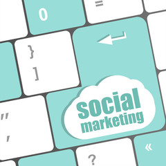 Poster - social marketing or internet marketing, message on enter key