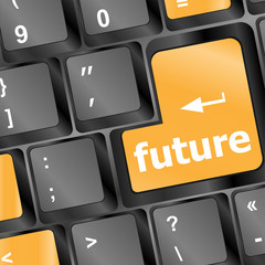 Leinwandbilder - future key or keyboard showing forecast or investment concept