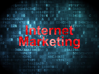 Advertising concept: Internet Marketing on digital background