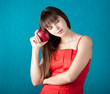 © olezzo - beautiful young woman with a red apple
