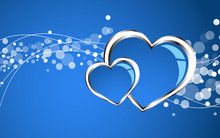 Beautiful Blue Heart Background